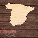 Spain Shape Cutout in Wood