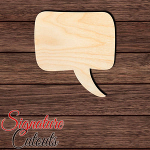Speech Bubble 001 Shape Cutout in Wood, Acrylic or Acrylic Mirror - Signature Cutouts