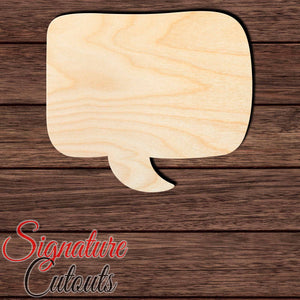Speech Bubble 003 Shape Cutout in Wood, Acrylic or Acrylic Mirror - Signature Cutouts