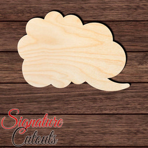 Speech Bubble 006 Shape Cutout in Wood, Acrylic or Acrylic Mirror - Signature Cutouts