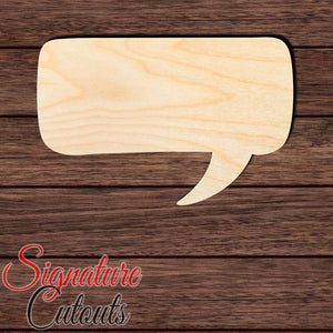 Speech Bubble 010 Shape Cutout in Wood, Acrylic or Acrylic Mirror - Signature Cutouts