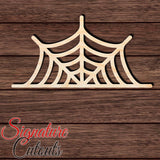 Spider Web 003 Half Shape Cutout in Wood