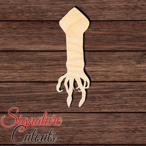 Squid 005 Shape Cutout in Wood, Acrylic or Acrylic Mirror Craft Shapes & Bases Signature Cutouts 