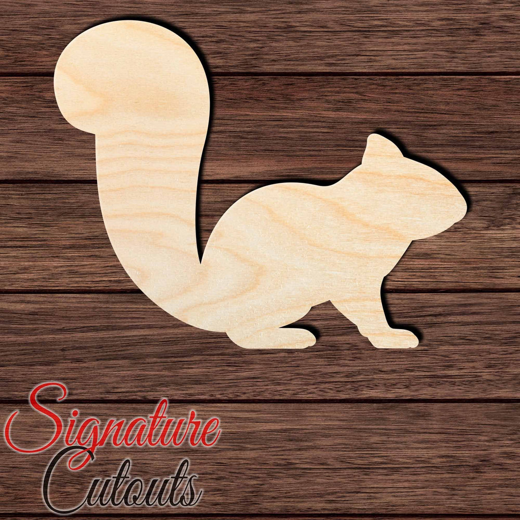 Squirrel 003 Shape Cutout in Wood, Acrylic or Acrylic Mirror - Signature Cutouts