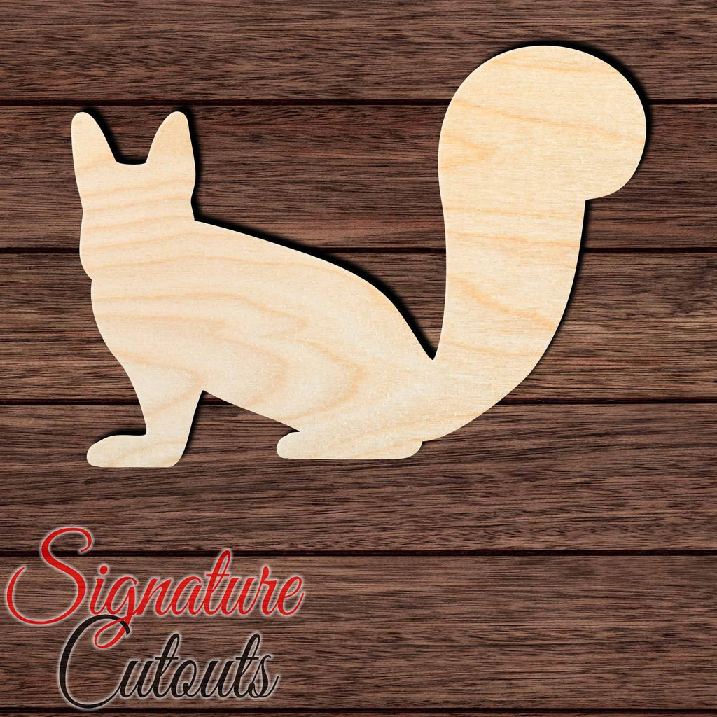 Squirrel 004 Shape Cutout in Wood, Acrylic or Acrylic Mirror - Signature Cutouts
