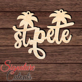 st pete with palm trees 002 Shape Cutout in Wood