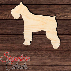 Standard Schnauzer Shape Cutout in Wood, Acrylic or Acrylic Mirror - Signature Cutouts