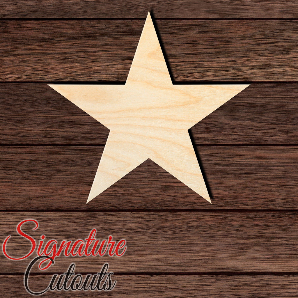 Star 001 Shape Cutout in Wood, Acrylic or Acrylic Mirror - Signature Cutouts