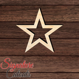 Star 002 Shape Cutout in Wood, Acrylic or Acrylic Mirror - Signature Cutouts