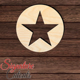 Star 003 Shape Cutout in Wood