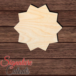 Star 013 Shape Cutout in Wood, Acrylic or Acrylic Mirror - Signature Cutouts