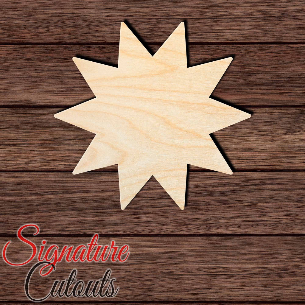 Star 014 Shape Cutout in Wood, Acrylic or Acrylic Mirror - Signature Cutouts