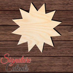 Star 018 (12-point) Shape Cutout in Wood, Acrylic or Acrylic Mirror - Signature Cutouts