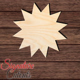 Star 018 (12-point) Shape Cutout in Wood