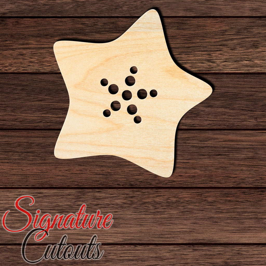 Starfish 003 Shape Cutout in Wood, Acrylic or Acrylic Mirror - Signature Cutouts