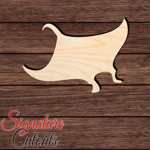 Stingray 001 Shape Cutout in Wood, Acrylic or Acrylic Mirror - Signature Cutouts