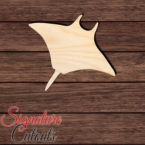 Stingray 002 Shape Cutout in Wood, Acrylic or Acrylic Mirror - Signature Cutouts
