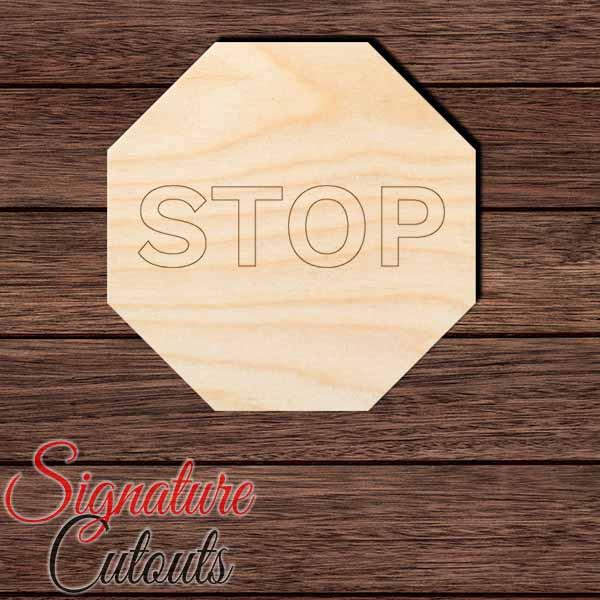 Stop Sign Paint by Line Shape Cutout in Wood, Acrylic or Acrylic Mirror - Signature Cutouts
