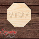 Stop Sign Paint by Line Shape Cutout in Wood