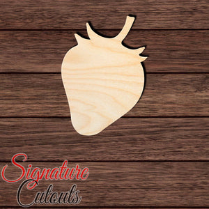 Strawberry Shape Cutout in Wood, Acrylic or Acrylic Mirror - Signature Cutouts