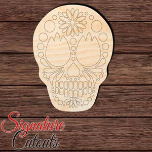 Sugar Skull 001 - Paint by Line Shape Cutout - Signature Cutouts
