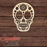 Sugar Skull 001 Shape Cutout in Wood
