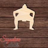 Sumo Wrestler 002 Shape Cutout in Wood, Acrylic or Acrylic Mirror - Signature Cutouts
