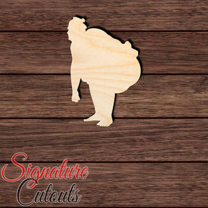 Sumo Wrestler 004 Shape Cutout in Wood, Acrylic or Acrylic Mirror - Signature Cutouts