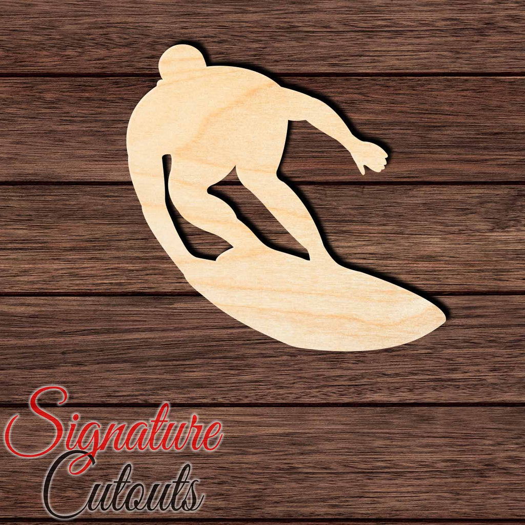 Surfer 004 Shape Cutout in Wood, Acrylic or Acrylic Mirror - Signature Cutouts