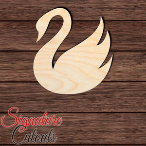 Swan 001 Shape Cutout in Wood, Acrylic or Acrylic Mirror - Signature Cutouts