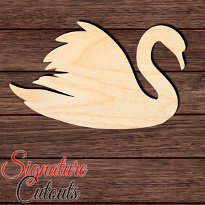 Swan 002 Shape Cutout in Wood, Acrylic or Acrylic Mirror - Signature Cutouts
