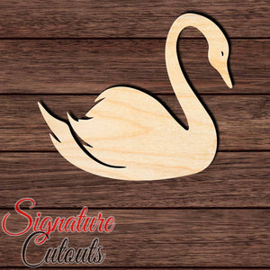 Swan 003 Shape Cutout in Wood, Acrylic or Acrylic Mirror - Signature Cutouts