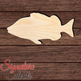 Sweetlip Imperor Fish en Shape Cutout in Wood