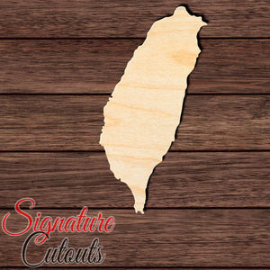 Taiwan Shape Cutout in Wood, Acrylic or Acrylic Mirror - Signature Cutouts