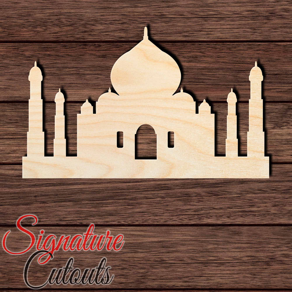 Taj Mahal Shape Cutout in Wood Craft Shapes & Bases Signature Cutouts 
