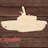 Tank 002 Shape Cutout in Wood, Acrylic or Acrylic Mirror - Signature Cutouts