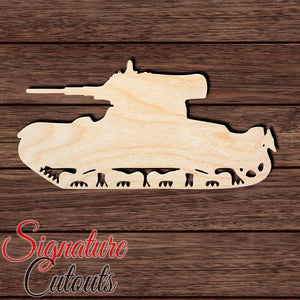 Tank 005 Shape Cutout in Wood, Acrylic or Acrylic Mirror - Signature Cutouts