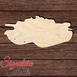 Tank 008 Shape Cutout in Wood, Acrylic or Acrylic Mirror - Signature Cutouts