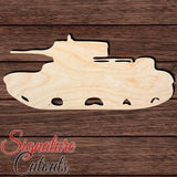 Tank 009 Shape Cutout in Wood, Acrylic or Acrylic Mirror - Signature Cutouts