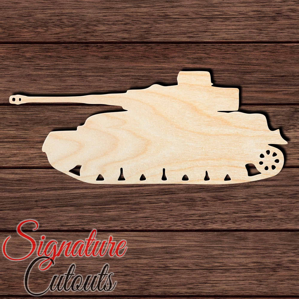 Tank 010 Shape Cutout in Wood, Acrylic or Acrylic Mirror - Signature Cutouts