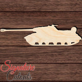 Tank 011 Shape Cutout in Wood, Acrylic or Acrylic Mirror - Signature Cutouts