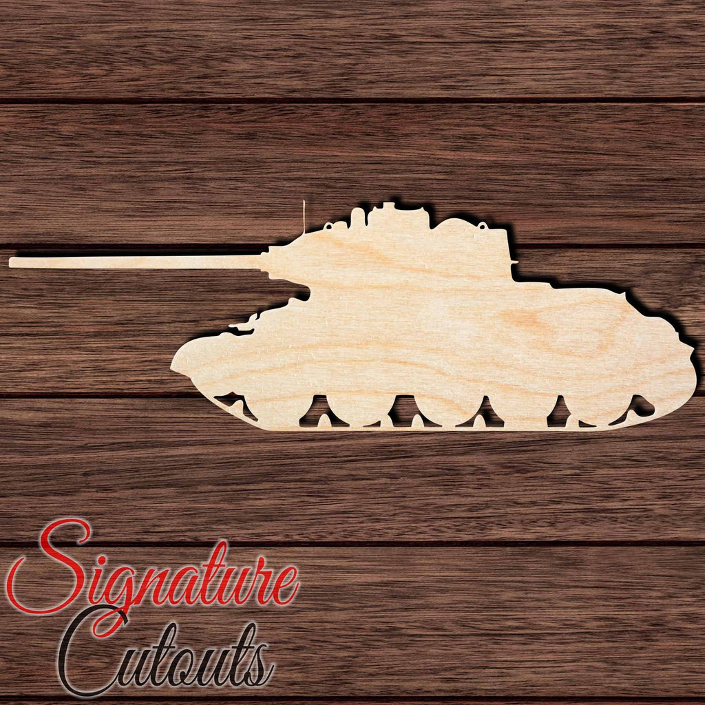 Tank 012 Shape Cutout in Wood, Acrylic or Acrylic Mirror - Signature Cutouts