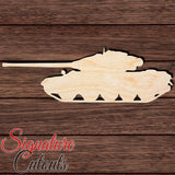 Tank 013 Shape Cutout in Wood
