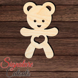 Teddy Bear 002 Shape Cutout in Wood