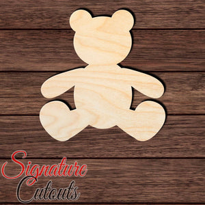 Teddy Bear 003 Shape Cutout in Wood, Acrylic or Acrylic Mirror - Signature Cutouts