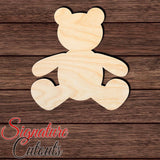Teddy Bear 003 Shape Cutout in Wood