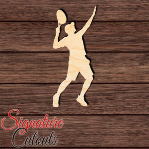 Tennis Player 001 Shape Cutout in Wood, Acrylic or Acrylic Mirror - Signature Cutouts