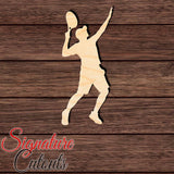 Tennis Player 001 Shape Cutout in Wood