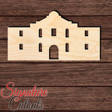 The Alamo - San Antonio Shape Cutout in Wood, Acrylic or Acrylic Mirror Craft Shapes & Bases Signature Cutouts 
