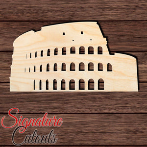 The Coliseum (Rome, Italy) Shape Cutout in Wood, Acrylic or Acrylic Mirror - Signature Cutouts